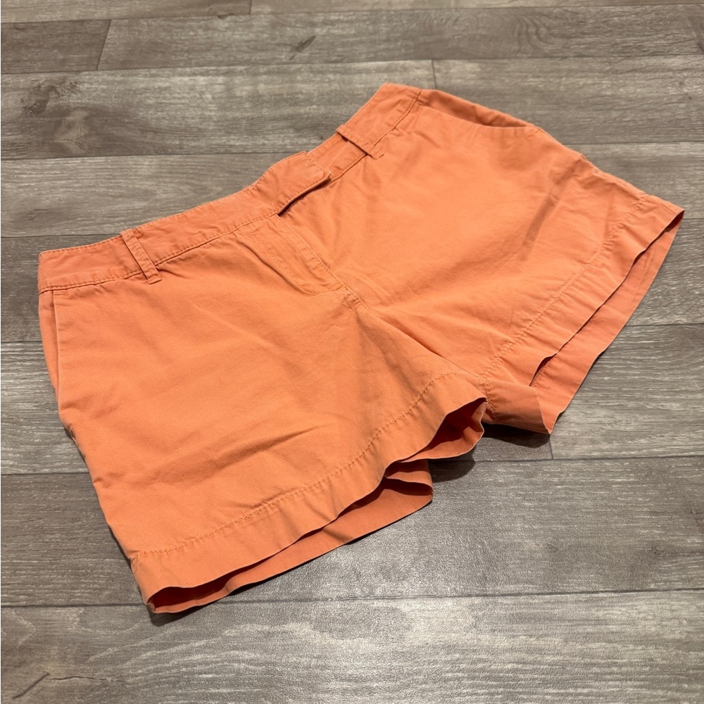 LOFT Women's Size 8 Peach Chino Shorts 3" Inseam Casual Summer Soft Cotton